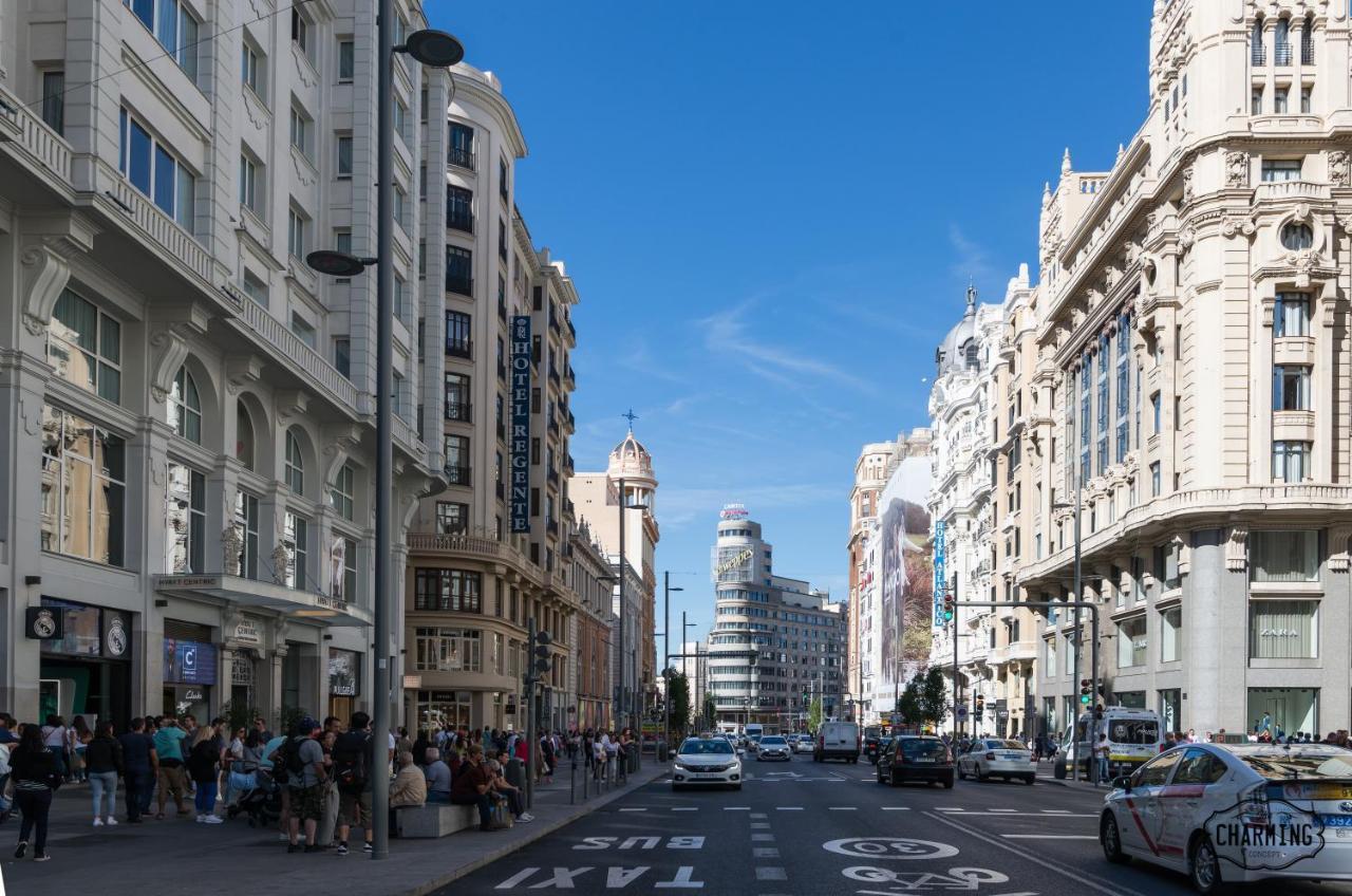 Appartamento Charming Gran Via Center Madrid Esterno foto