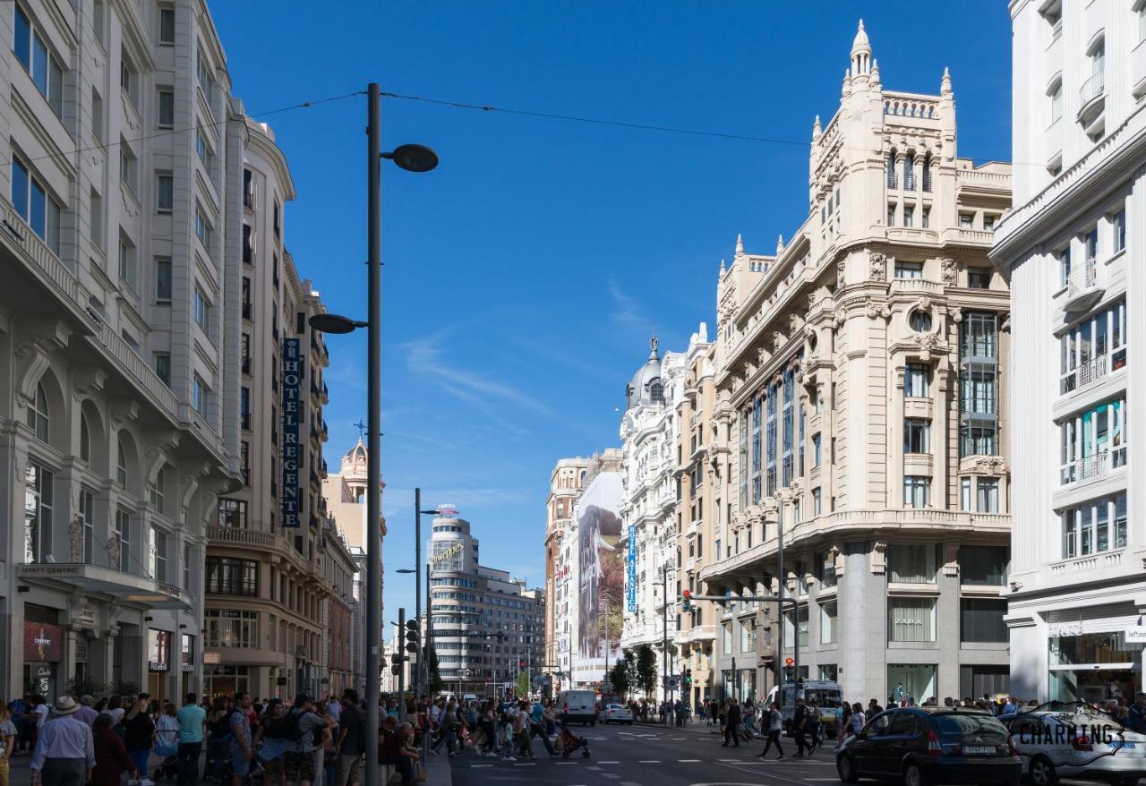 Appartamento Charming Gran Via Center Madrid Esterno foto